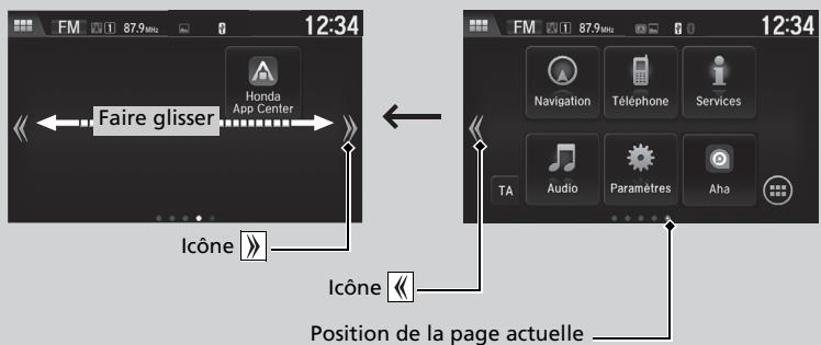 Honda Jazz 3 Phase 2 (2018-2020) - ■ Pour passer à un écran suivant - 1