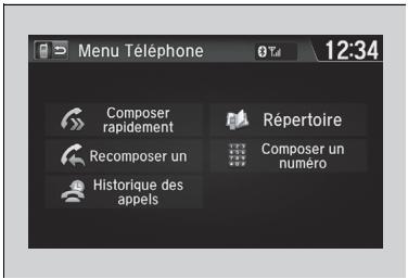 Honda Jazz 3 Phase 2 (2018-2020) - Ecran Menu Téléphone - 1