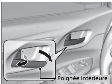Honda Jazz 3 Phase 2 (2018-2020) - Déverrouillage à l'aide de la poignée intérieure de porte avant - 1