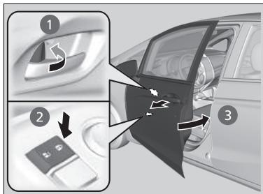 Honda Jazz 3 Phase 2 (2018-2020) - Verrouillage d'une porte sans utiliser de clé - 1