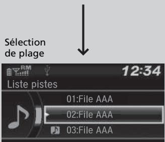 Honda Jazz 3 Phase 2 (2018-2020) - Sélection d'un fichier dans un dossier à l'aide du bouton de sélection - 3