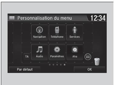 Honda Jazz 3 Phase 2 (2018-2020) - Modification de la disposition des icônes de l'écran d'accueil - 1