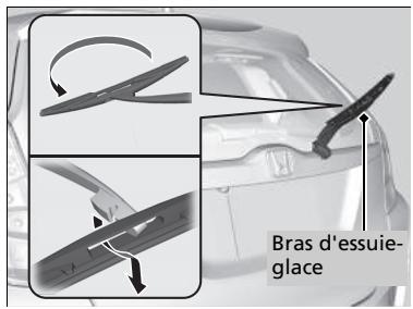 Honda Jazz 3 Phase 2 (2018-2020) - Remplacement du caoutchouc des balais d'essuie-glace arrière - 1