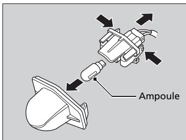Honda Jazz 3 Phase 2 (2018-2020) - Ampoules d'éclairage de plaque d'immatriculation arrière - 2