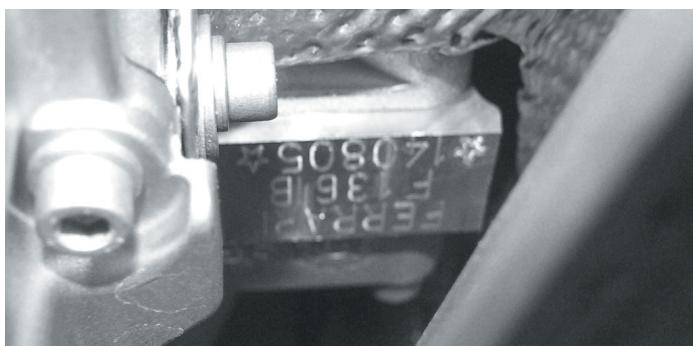 FERRARI California (2009-2014) - P Type et numéro de moteur - 1