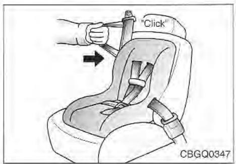 KIA Sedona KV2 (2002-2005) - Ceinture de sécurité passager mise en mode de verrouillage automatique - 3