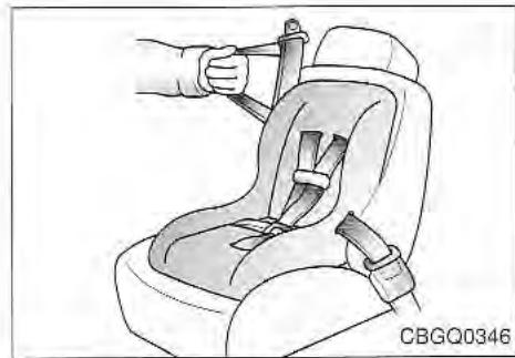 KIA Sedona KV2 (2002-2005) - Ceinture de sécurité passager mise en mode de verrouillage automatique - 2