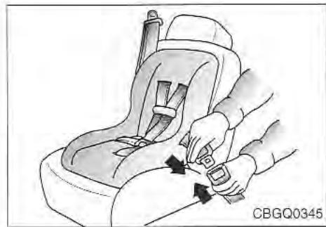 KIA Sedona KV2 (2002-2005) - Ceinture de sécurité passager mise en mode de verrouillage automatique - 1