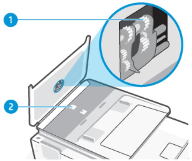 HP INSPIRE7221E - Nettoyer le chargeur de documents (certains modèles uniquement) - 2