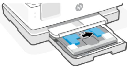 HP INSPIRE7221E - Faites glisser les guides de papier pour les positionner tout contre les bords du bac photo. - 1