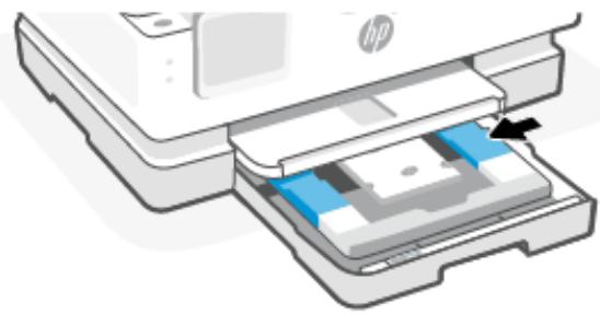 HP INSPIRE7221E - Faites glisser les guides de papier pour les positionner tout contre les bords du bac photo. - 3