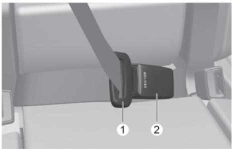 HYUNDAI Santa Fe TM Phase 2 (2020-2023) - Ceinture de sécurité centrale de la deuxième rangée (ceinture de sécurité centrale arrière à 3 points) - 1