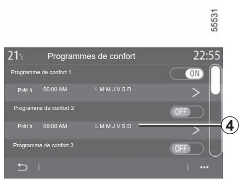 RENAULT Twingo 3 E-TECH (2019) - Programmation de l'heure de départ de la fonction - 2