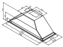 BEKO HNU51311SH - Dessin technique à l'échelle - 1