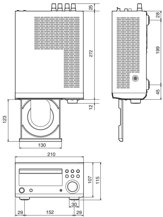 DENON DM41DABSPBKEK - Dimensions - 1
