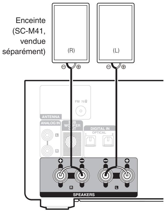 DENON DM41DABSPBKEK - Branchement enceintes - 1