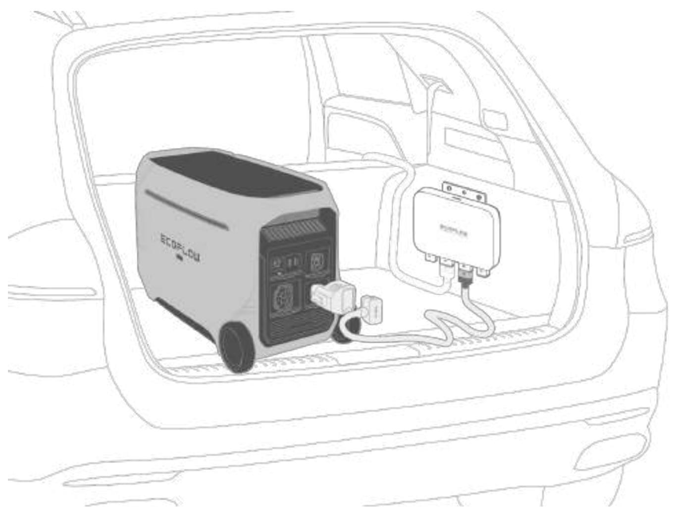 ECOFLOW BP4096 - En la connectant à un chargeur de batterie cc-cc - 1