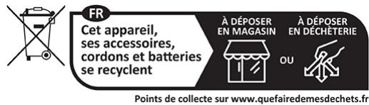 HP 17CN3055NF - Étiquette de recyclage et DEEE logo Triman France - 1