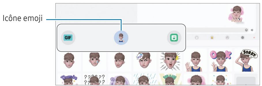 SAMSUNG Galaxy Tab S9 Wi-Fi - UtiliservosautocollantsAR Emoji dans une conversation - 1