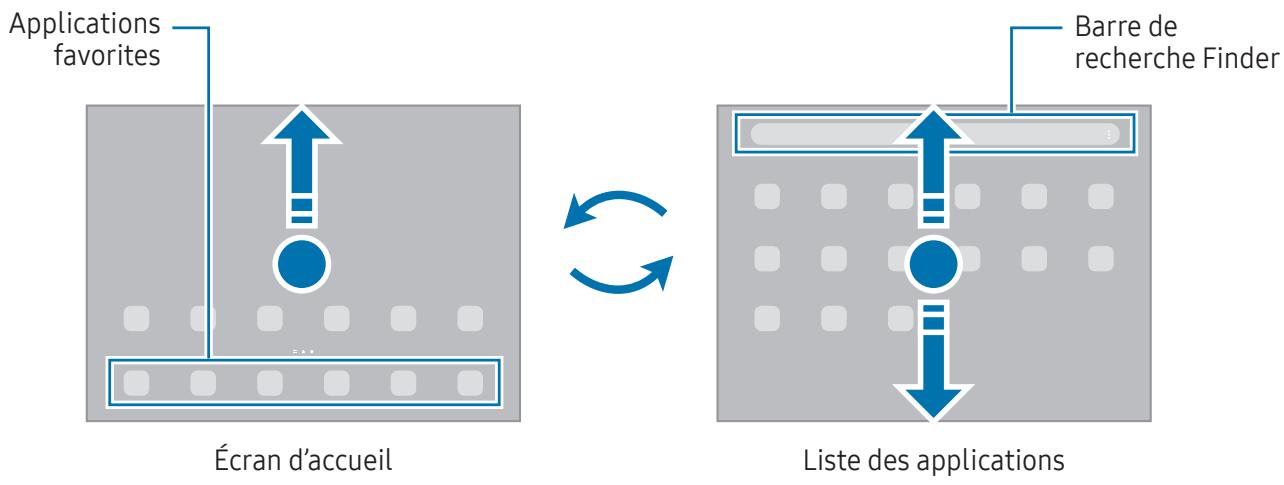 SAMSUNG Galaxy Tab S9 Wi-Fi - Passer de l'écran d'accueil à la liste des applications - 1