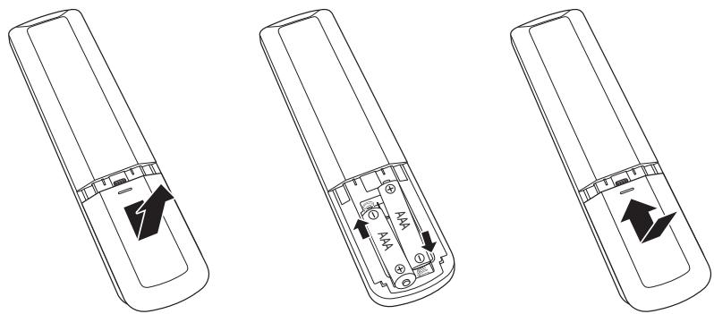 OPTOMA PHOTONGO - Installation et remplacement des piles - 1