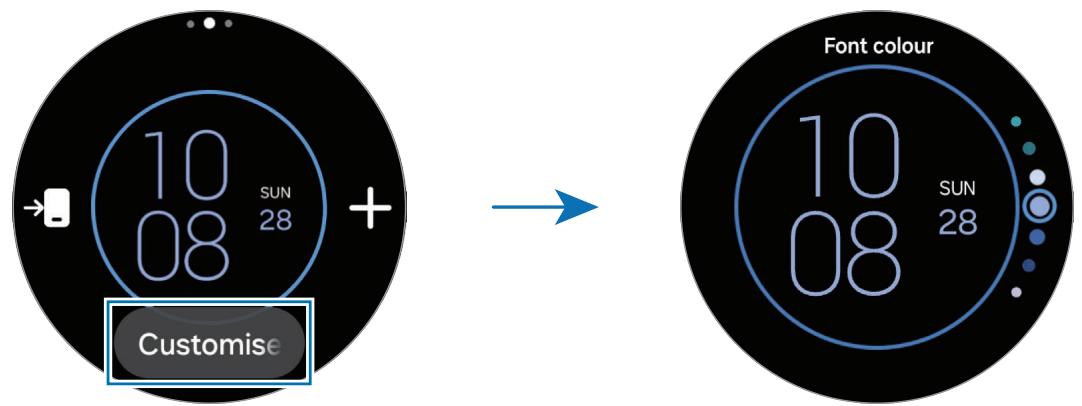SAMSUNG SML500NZWAXEF - Modifier l'écran de la montre - 1