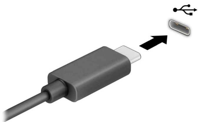 HP 15FC0150NF - Connexion de péripériques sur un port USB Type-C - 1