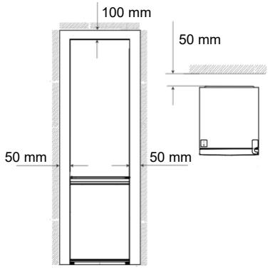 CANDY CNCQ2T518EW - CNCQ2T518EX - CNCQ2T518EB - CNCQ2T518DX - CNCQ2T518DW - CNCQ2T518EC - CNCQ2T518EG - Coupe transversale de ventilation - 1