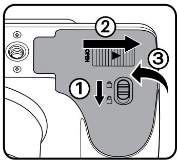 KODAK AZ255BK - Installez la batterie et la carte mémoire - 1