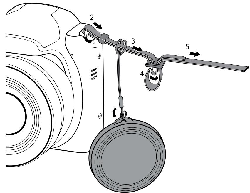 KODAK AZ255BK - Installes la le capuchon de l'objet et la sangle - 1