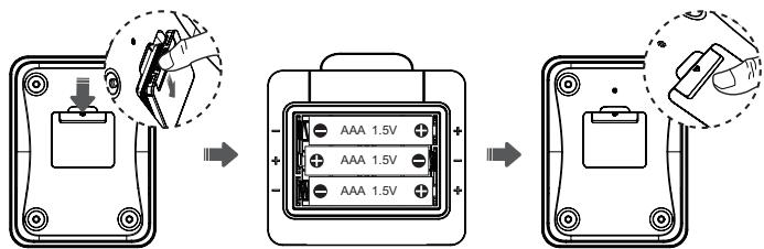 ARDES AR1PA4WW - MISE EN PLACE ET REMPLACEMENT DES BATTERIES - 1