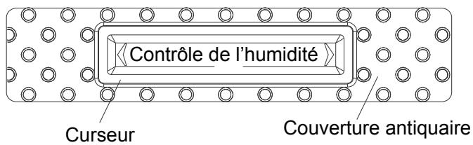 Contrôle de l'humidité Curseur Couverture antiquaire