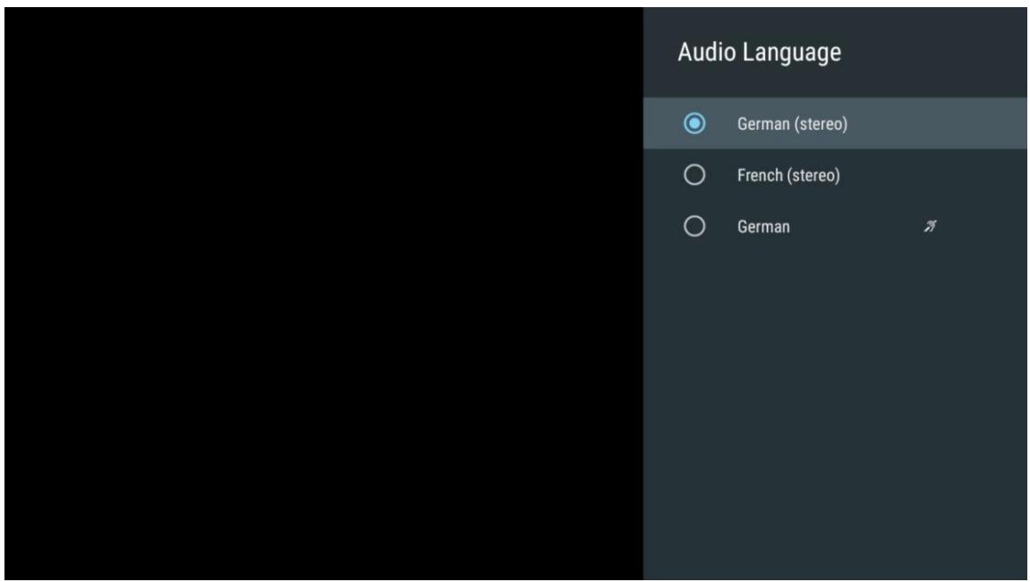 THOMSON 75UG5C14 - Langue audio - 2