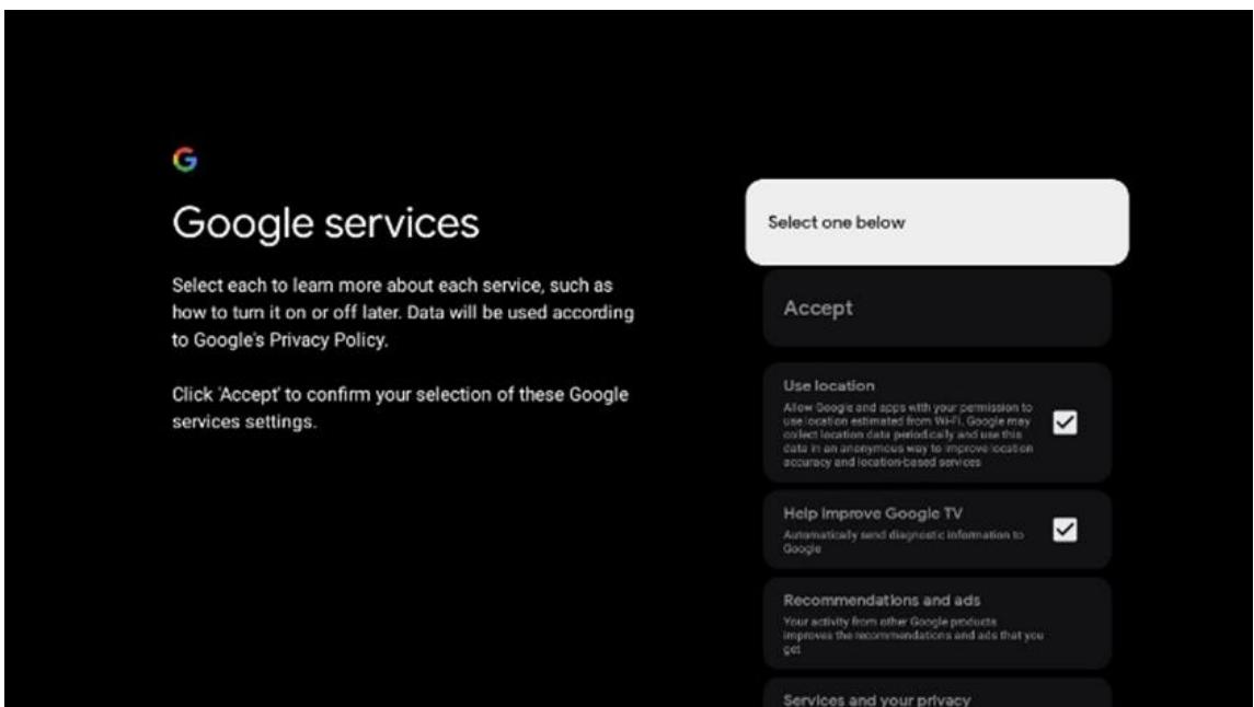 THOMSON 75UG5C14 - Conditions d'utilisation de Google - 2