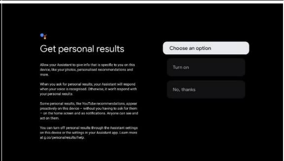 THOMSON 75UG5C14 - Confirmer ou refuser les services et fonctionnalités de Google - 4