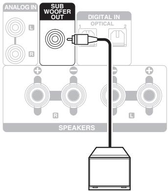 DENON RCDM41RCDM41DAB - Connexion du subwoofer - 1