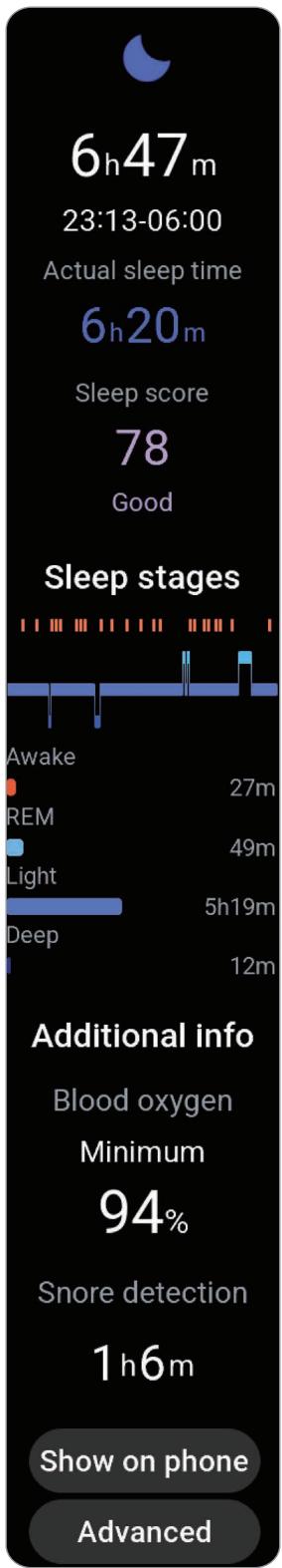 SAMSUNG SMR390NIDAXEF - Mesurer votre sommeil - 1