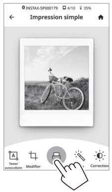 FUJIFILM Instax.SquareLink - Appuyez sur ou balayez l'écran vers le haut. - 1