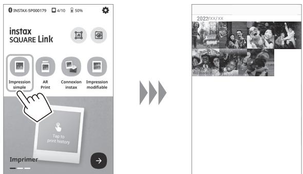 FUJIFILM Instax.SquareLink - Sélectionnéz l'image que vous souhaitez imprimer. - 1