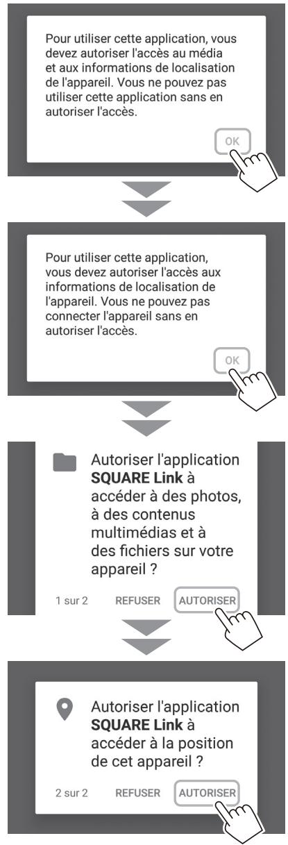 FUJIFILM Instax.SquareLink - Configurez l'application comme indiqué ci-dessous. - 1