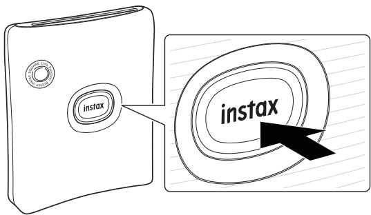 FUJIFILM Instax.SquareLink - Maintenez enforcée la touche d'alimentation pendant environ 1 seconde pour allumer l'imprimante. - 1