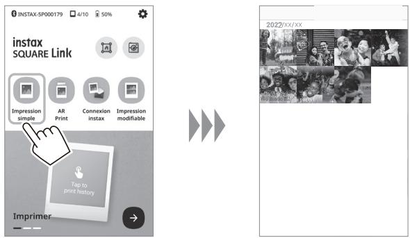 FUJIFILM Instax.SquareLink - Sélectionnez l'image que vous souhaitez imprimer. - 1