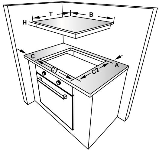 TELEFUNKEN TK60V4TT - INSTALLATION DE LA TABLE DE CUISSON - 1
