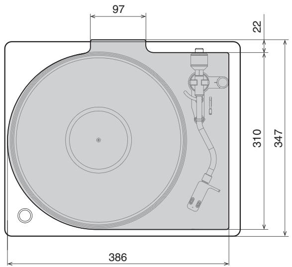 DENON DP400BKEM - Dimensions (Unité : mm) - 4