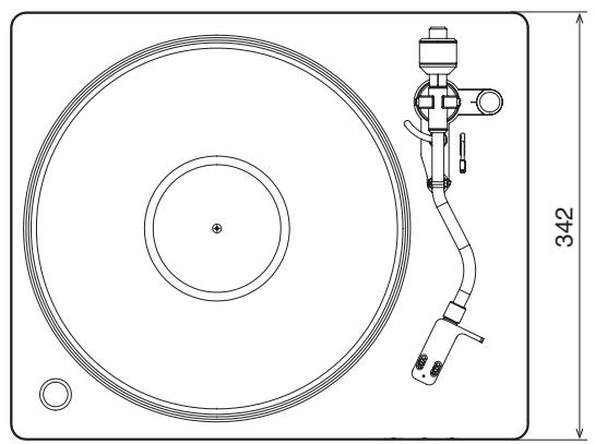 DENON DP400BKEM - Dimensions (Unité : mm) - 1