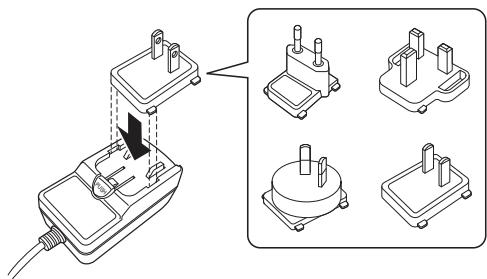 DENON DP400BKEM - 【Branchement de la fiche de l'adaptateur secteur】 - 1