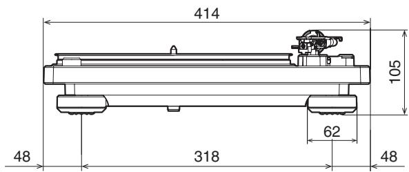 DENON DP400BKEM - Dimensions (Unité : mm) - 3