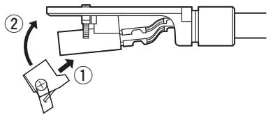DENON DP400BKEM - Fixation d'une aiguille - 1