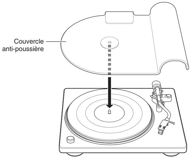 DENON DP400BKEM - Fixation du couvercle anti-poussière - 1