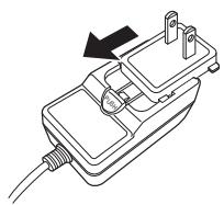 DENON DP400BKEM - 【Branchement de la fiche de l'adaptateur secteur】 - 2